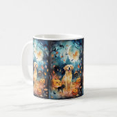 ハロウィーンのフィンランドのラプパンとカボチャ怖い コーヒーマグカップ (正面左)