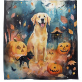 ハロウィーンのフィンランドのラプパンとカボチャ怖い シャワーカーテン (正面)