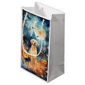 ハロウィーンのフィンランドのラプパンとカボチャ怖い スモールペーパーバッグ (裏面アングル)