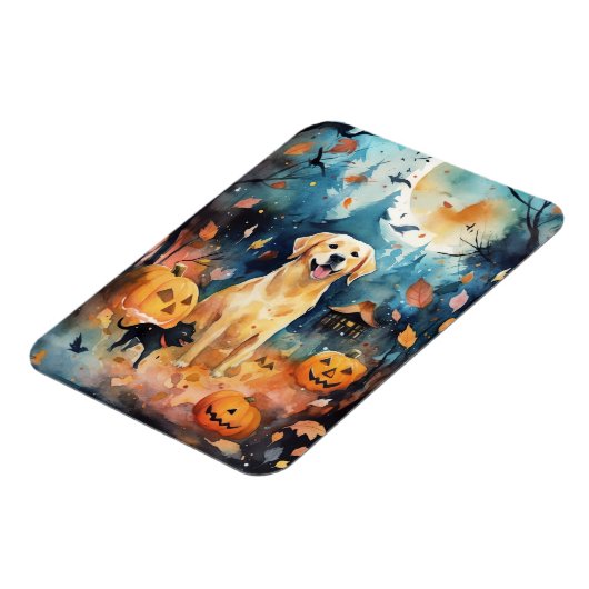 ハロウィーンのフィンランドのラプパンとカボチャ怖い マグネット (左側)