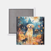 ハロウィーンのフィンランドのラプパンとカボチャ怖い マグネット (正面/裏面)