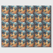 ハロウィーンのフィンランドのラプパンとカボチャ怖い ラッピングペーパー (フラット)