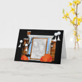 ハロウィーンのフォトグリーティングカード カード (黄色い花)