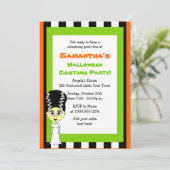 ハロウィーンのフランケンシュタインの衣装パーティー 招待状 (スタンド正面)