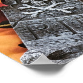 ハロウィーンのフレームに写真を入カスタムれるポスター ポスター (角)