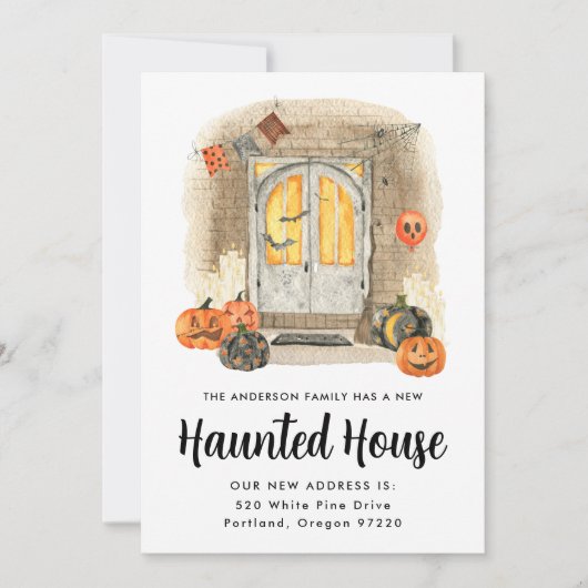 ハロウィーンのフロントドア移動 案内状 (正面)