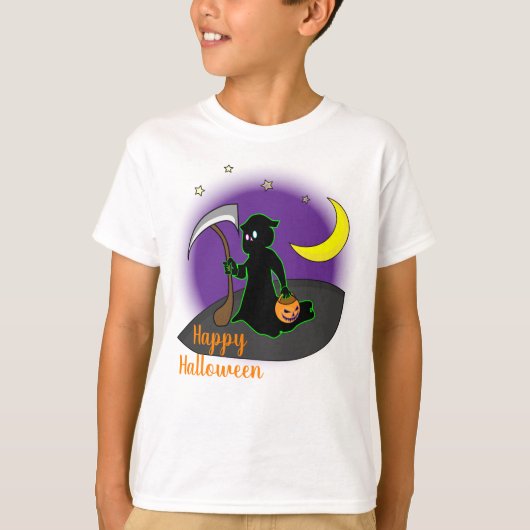 ハロウィーンのフード付きアックスマン Tシャツ (正面)