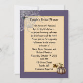 ハロウィーンのブライダルシャワー招待状（スケルトン付） 招待状 (裏面)
