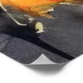 ハロウィーンのブルーティックがカボチャ怖い ポスター (角)