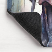 ハロウィーンのブルーティックがカボチャ怖い マウスパッド (コーナー)