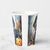 ハロウィーンのブルーティックがカボチャ怖い 紙コップ (左)