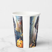 ハロウィーンのブルーティックがカボチャ怖い 紙コップ (右)