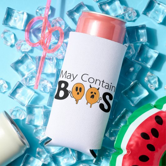 ハロウィーンのブーとブー – BOOSおもしろいを含む可能性 スリム缶クーラー (インサイチュ 夏)