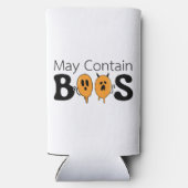 ハロウィーンのブーとブー – BOOSおもしろいを含む可能性 スリム缶クーラー (裏面)