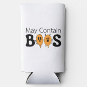 ハロウィーンのブーとブー – BOOSおもしろいを含む可能性 スリム缶クーラー (正面)