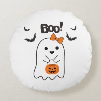ハロウィーンのブーショッピング ラウンドクッション