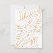 ハロウィーンのブー不気味スケルトン衣装ベビーシャワー サンキューカード (裏面)