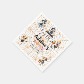 ハロウィーンのブー不気味スケルトン衣装ベビーシャワー スタンダードカクテルナプキン (角)