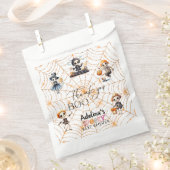 ハロウィーンのブー不気味スケルトン衣装ベビーシャワー フェイバーバッグ (クリップ留めされた状態)