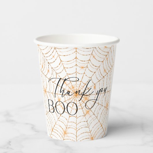 ハロウィーンのブー不気味スケルトン衣装ベビーシャワー 紙コップ (裏面)