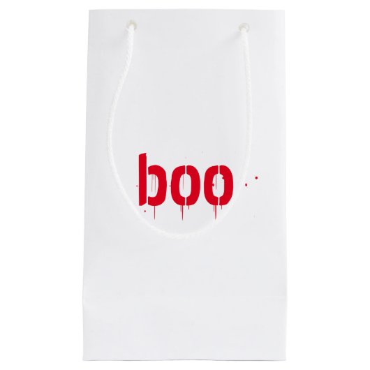 ハロウィーンのブー赤血怖い治療 スモールペーパーバッグ (正面)