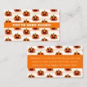 ハロウィーンのブー・バスケットをブーイングされた 名刺 (正面/裏面)