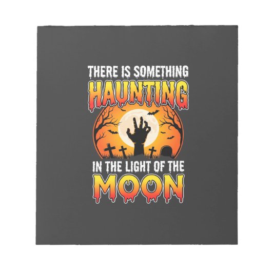 ハロウィーンのホラーな月のお墓 ノートパッド (正面)