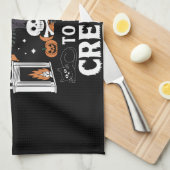 ハロウィーンのホラーは気味悪い季節だ キッチンタオル (四つ折り)