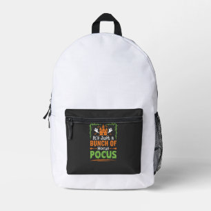 ハロウィーンのホーカスポーカス束 プリントバックパック