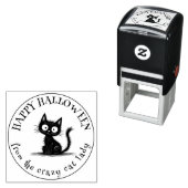 ハロウィーンのボサボサ猫 'From The Crazy Cat Lady' セルフインキングスタンプ (インサイチュ)