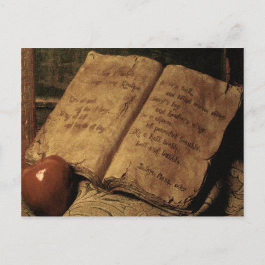 ハロウィーンのポーションの本～はがき ポストカード (正面)