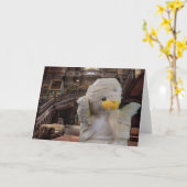 ハロウィーンのママ。グリーティングカード カード (黄色い花)