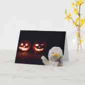 ハロウィーンのママ。グリーティングカード カード (黄色い花)