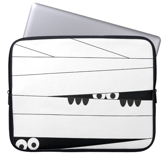 ハロウィーンのミイラ ラップトップスリーブ (正面)