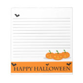 ハロウィーンのメモ帳 ノートパッド (正面)