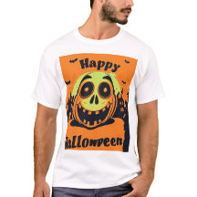 ハロウィーンのメンズベーシックTシャツ
