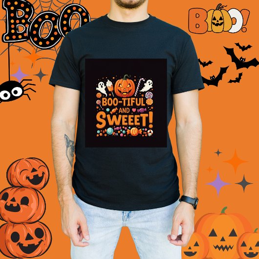 ハロウィーンのメンズTシャツに似合う家族連れ Tシャツ