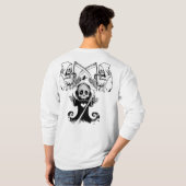 ハロウィーンのメンズTシャツ Tシャツ (裏面フル)