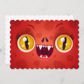 ハロウィーンのモンスターまたはゾンビとの招待状 招待状 (正面/裏面)