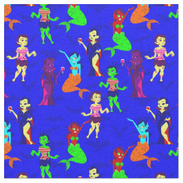 ハロウィーンのモンスターマーメイド吸血鬼ゾンビ女 ファブリック