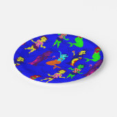 ハロウィーンのモンスターマーメイド吸血鬼ゾンビ女 ペーパープレート (アングル)