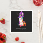 ハロウィーンのユニコーンの赤ちゃんシャワー スタンダードカクテルナプキン (インサイチュ)