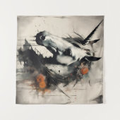 ハロウィーンのユニコーン タペストリー (正面(横))