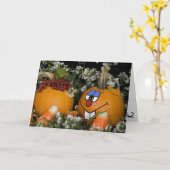 ハロウィーンのユーモア カード (黄色い花)