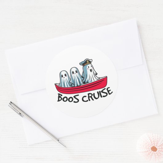 ハロウィーンのユーモア ラウンドシール (封筒)