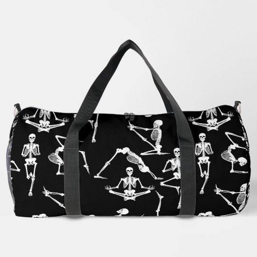 ハロウィーンのヨガスケルトン ダッフルバッグ (裏面)