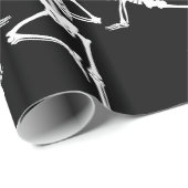 ハロウィーンのヨガスケルトン ラッピングペーパー (ロールコーナー)