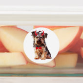 ハロウィーンのヨークシャーテリアドッグ ラベル (貼付)