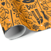 ハロウィーンのラッピング紙。 ラッピングペーパー (ロールコーナー)