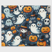 ハロウィーンのラッピング紙 ラッピングペーパー (フラット)